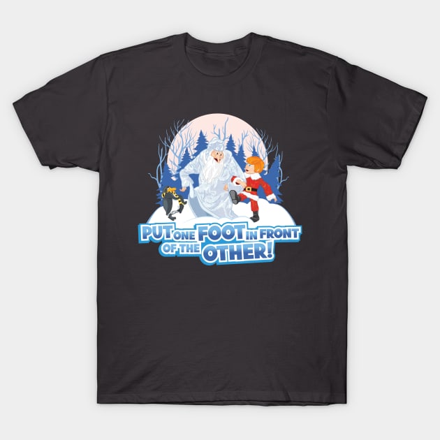 Put One Foot In Front Of The Other - Santa Claus Is Coming To Town T-Shirt by Chewbaccadoll